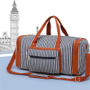 Unisex Large Capacity Stripe Duffle Bag