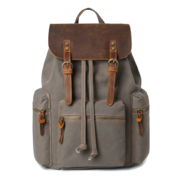 Vintage Large-Capacity USB Canvas Travel Backpack