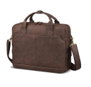 Leather Laptop Briefcase 15.6 Inch Business Messenger Bag for Men